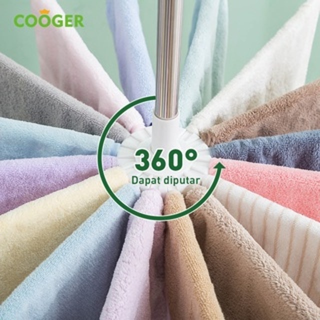 COOGER Rak Jemuran Handuk 24 Klip