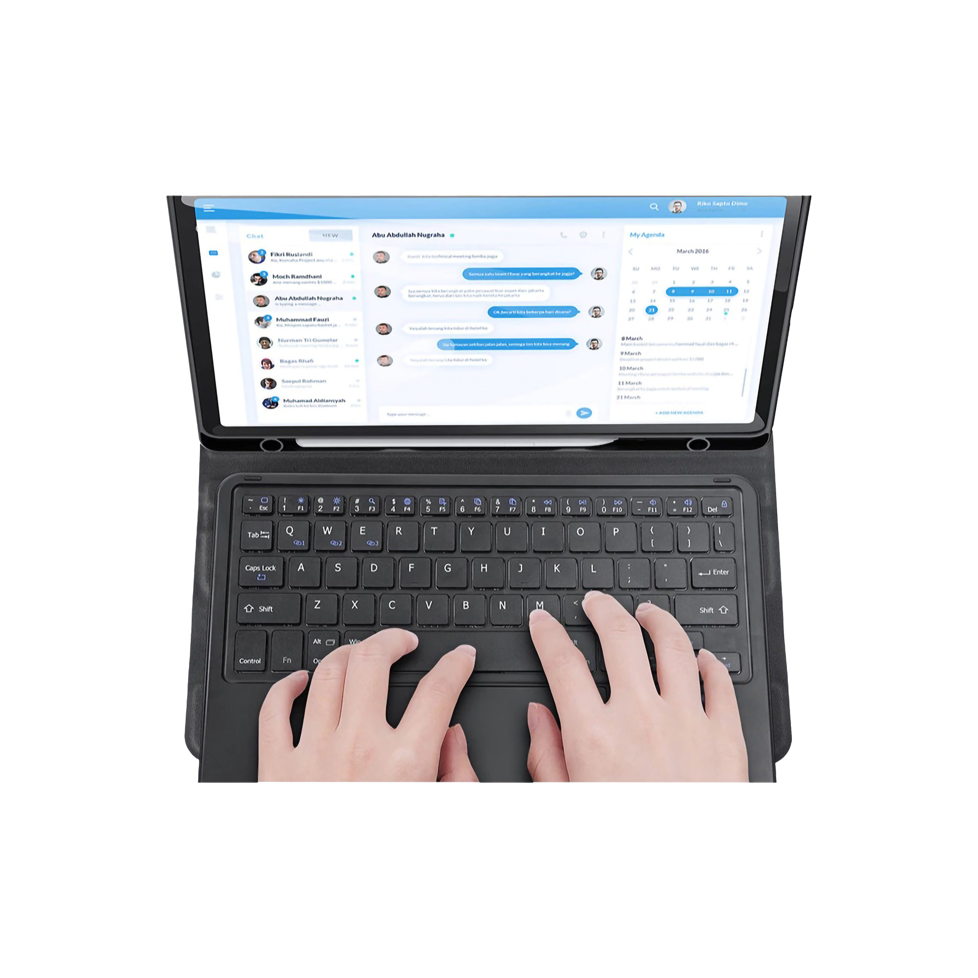 Dux Ducis TK Series Keyboard with Protective Case for Samsung Tab A11 Plus / A9 Plus