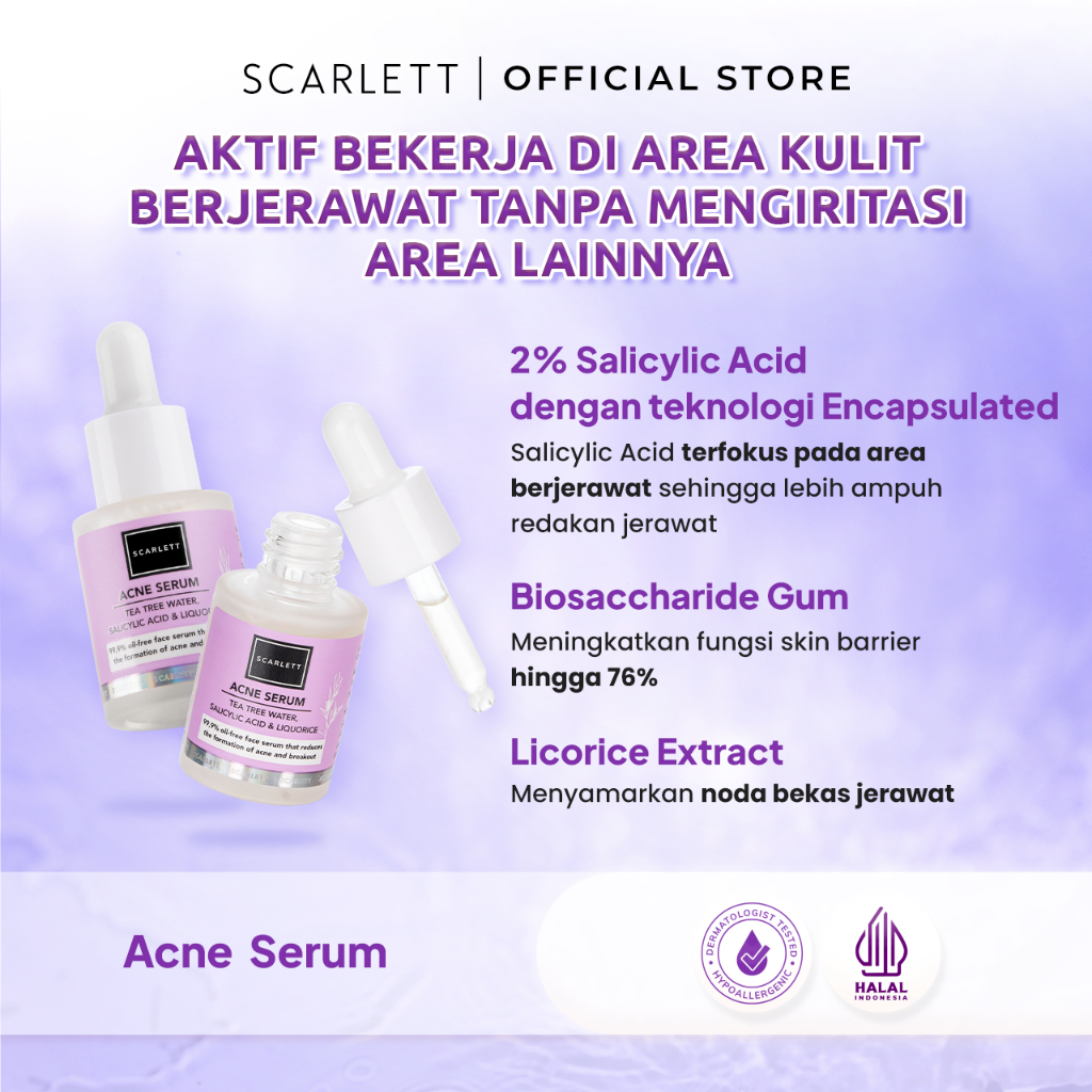 Opto Lingkar Sejahtera Scarlett Whitening Acne Serum