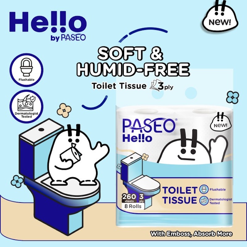 Hello Bathroom Roll Tissue Emboss 3