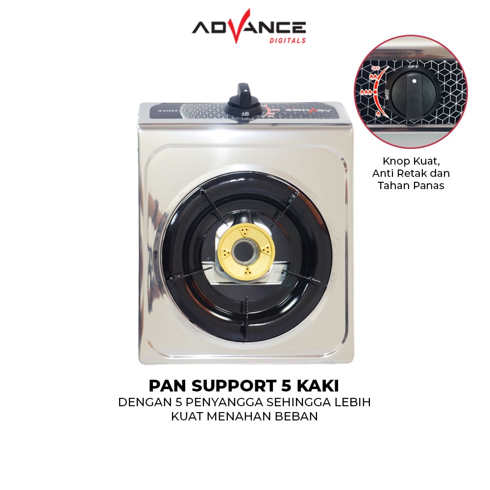 Advance Digitals Advance Kompor Gas 1 Tungku  GB6601S 