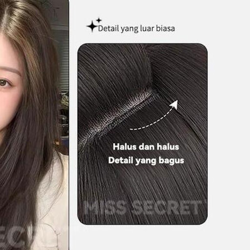 King Ka Hair Clip Korean Style Layer Dark Brown 60 cm 3