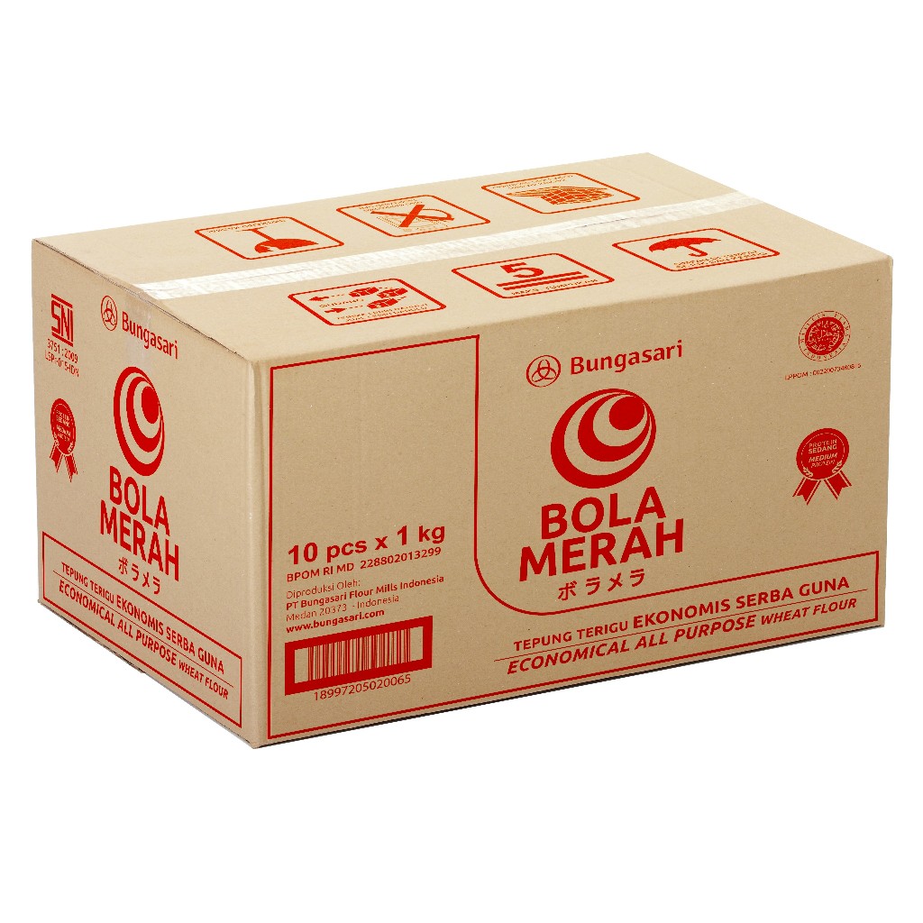Bola Merah Tepung Terigu Ekonomis Serba Guna
