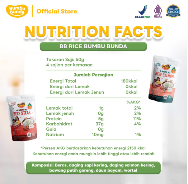 Natura Indoland Bumbu Bunda Elia BB Booster Rice Beef Steak