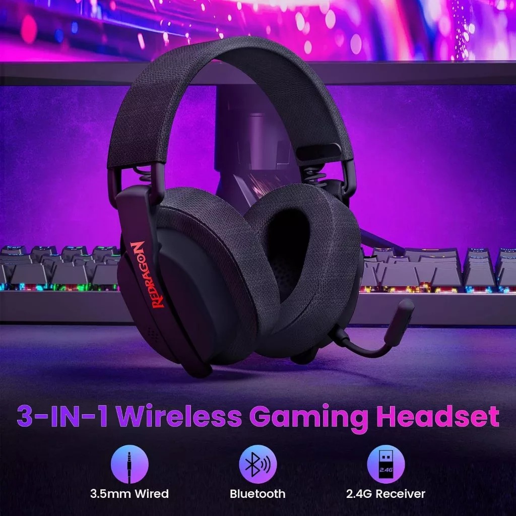 Eastern Times Technology Redragon LUCE Wireless Gaming Headset H888