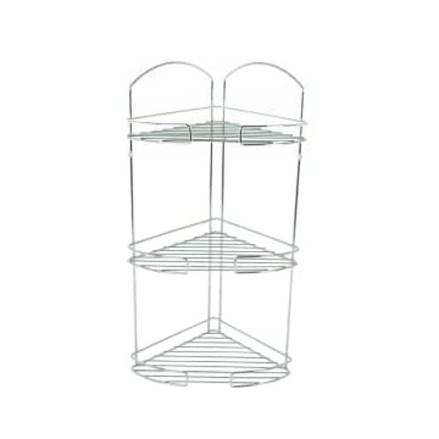 Rak Sudut Kamar Mandi Tiga Tingkat - Chrome ｜ 285198