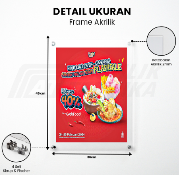 Frame Akrilik Ukuran A3 3