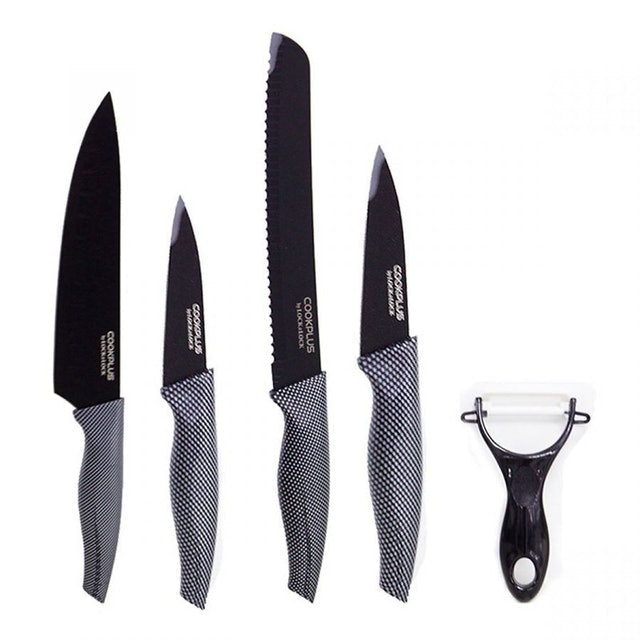 LocknLock Cookplus Knife 5P Set Black CKK102S5MIX