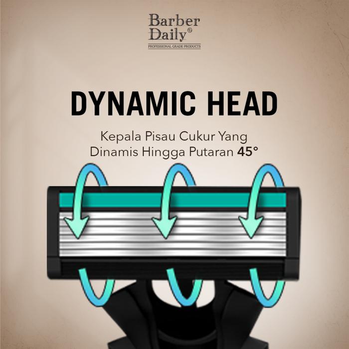 Akasha Wira International Barber Daily by Makarizo Shaver Six Blade Razor