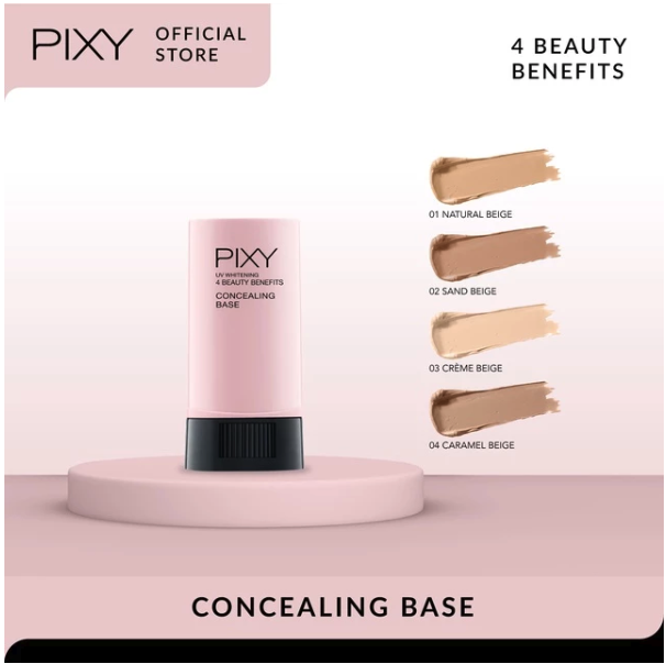 Mandom Indonesia PIXY Concealing Base 4 Beauty Benefits 01 Natural Beige