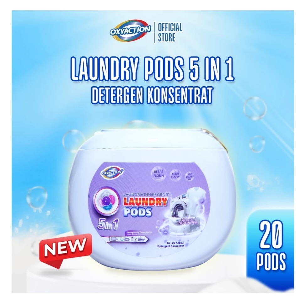  Hiflow Indonesia Jaya NEW OXYACTION Laundry Pods 5in1 Aroma Lavender