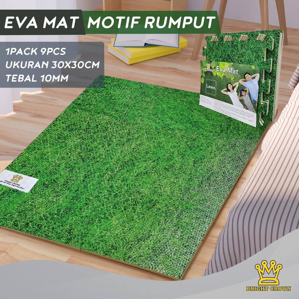 Bright Crown Eva Mat Motif Rumput