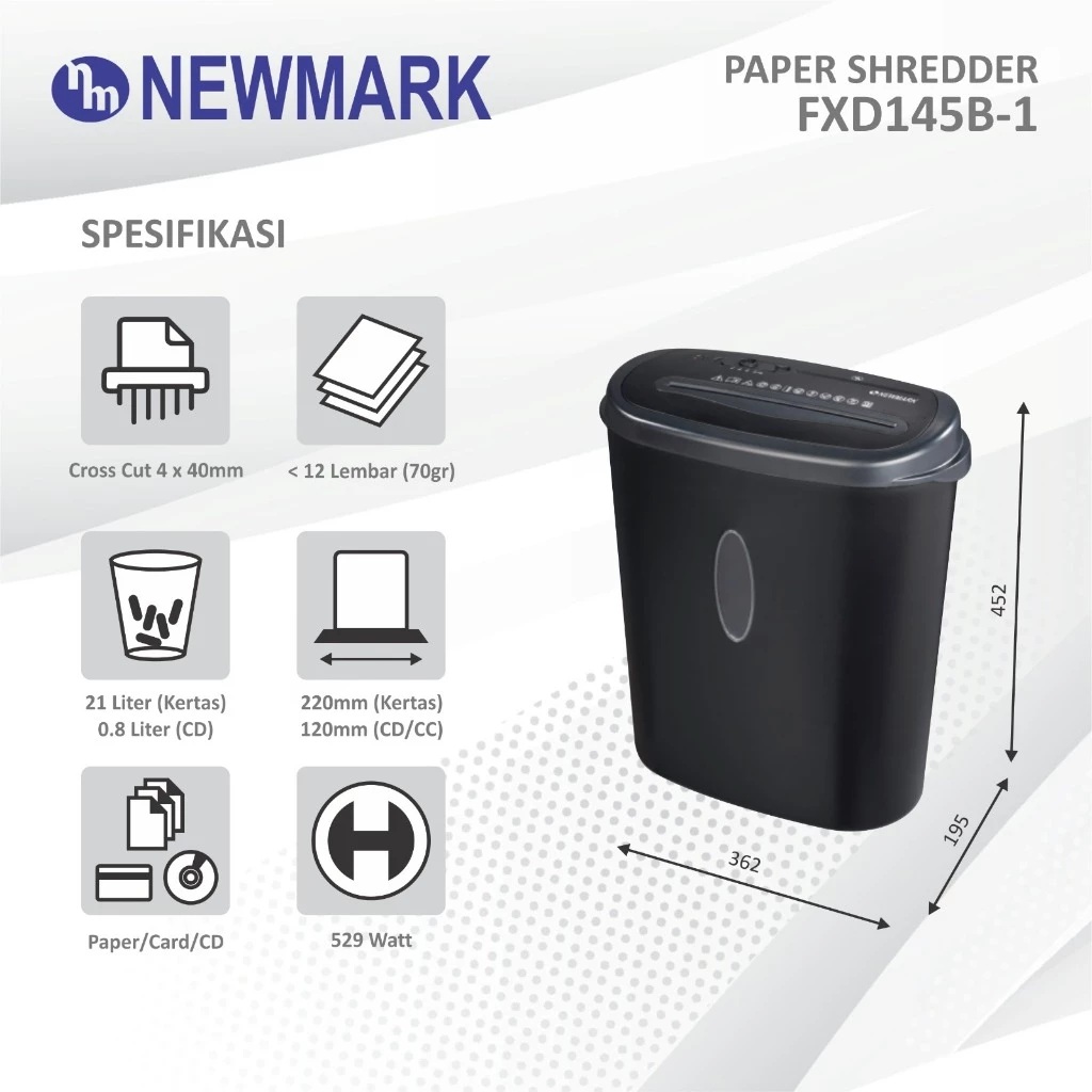 Newmark Newmark Paper Shredder FXD145B-1