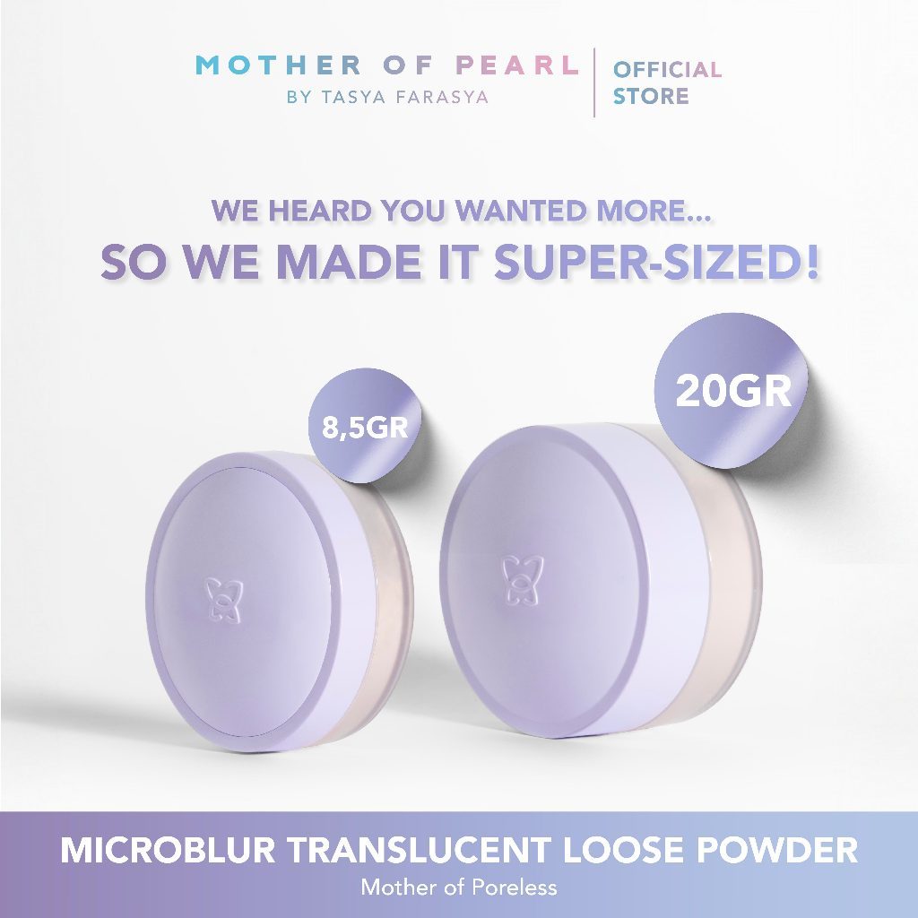 MOP Indonesia Corp Mother of Pearl Microblur Translucent Loose Powder