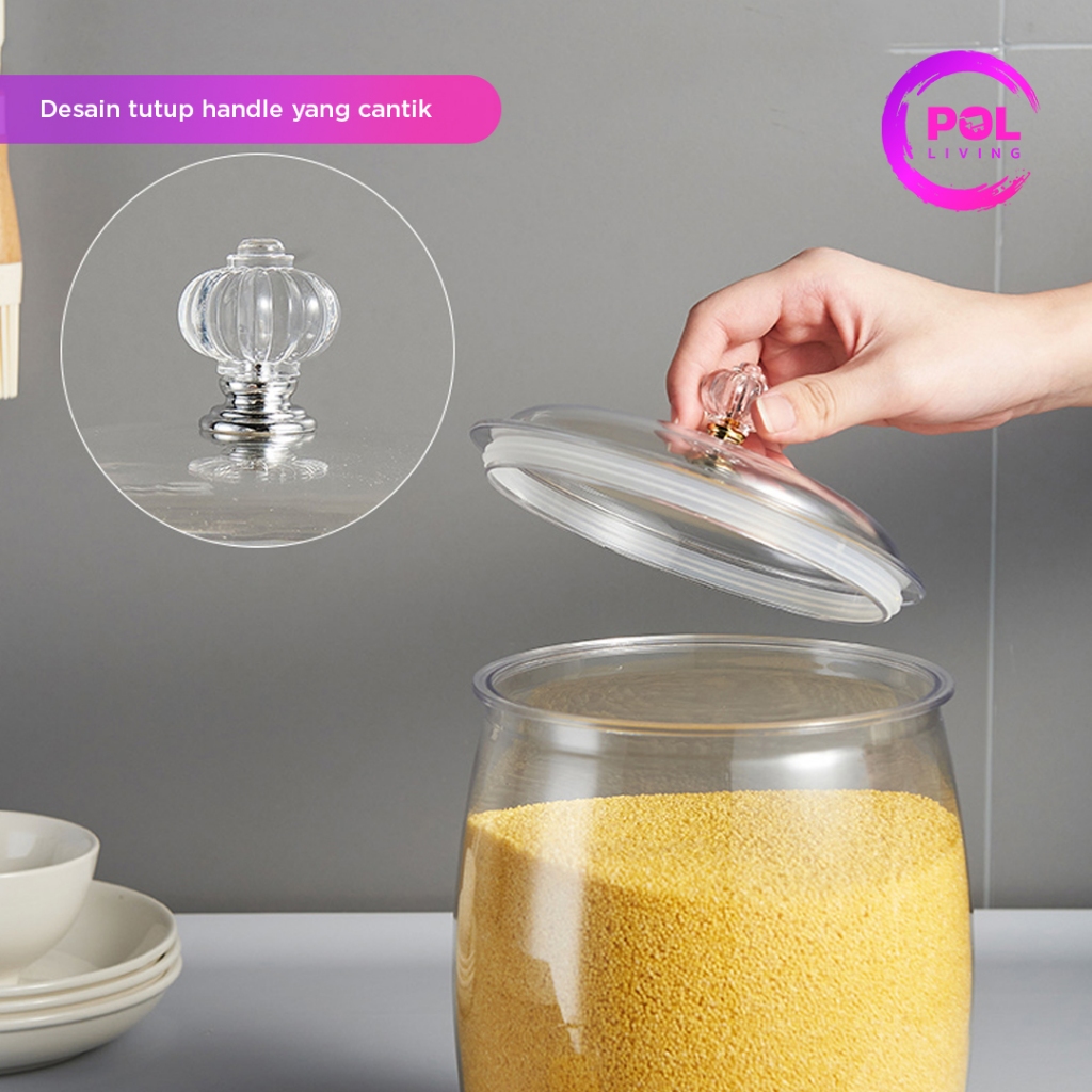 Sinar Jaya Lestari POL Living Toples Gentong Jumbo Akrilik Set 5 pcs