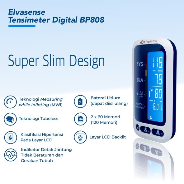 Enseval Medika Prima Elvasense Blood Pressure Monitor BP808