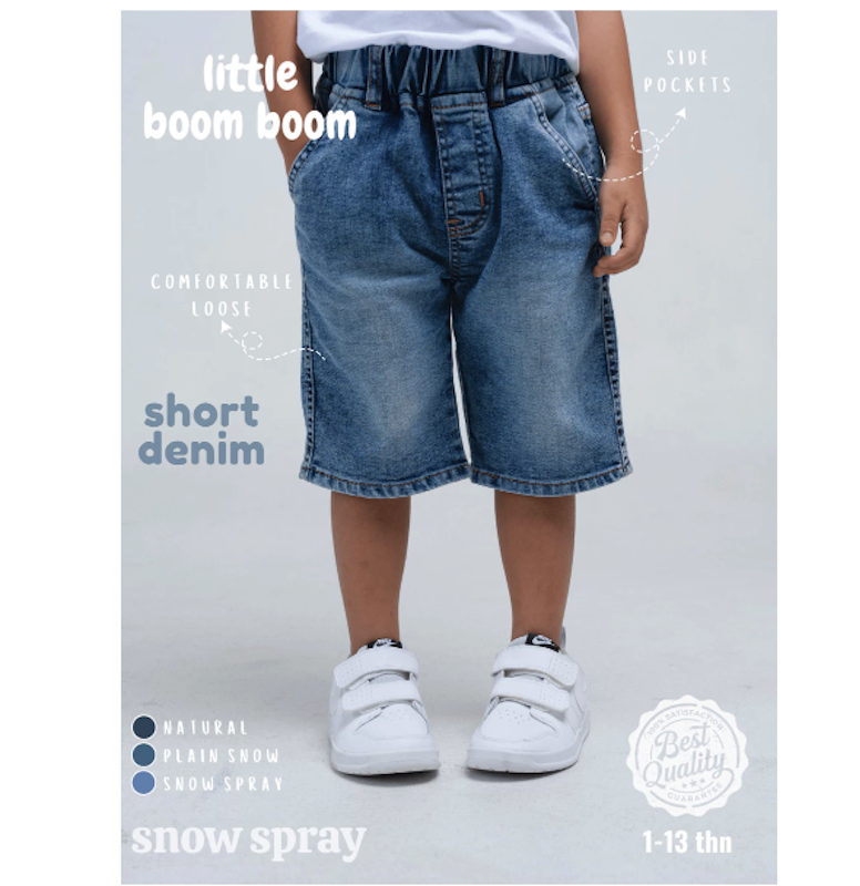 LITTLE BOOM BOOM Jeans Blue Denim Snow Wash 4
