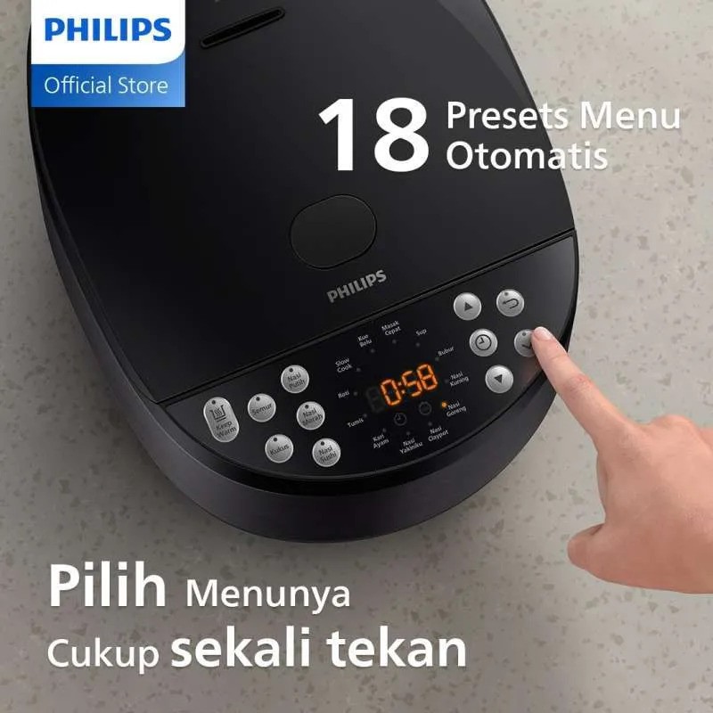 Philips Electronics Philips Digital Rice Cooker 1.8 L  HD4515/92 Black