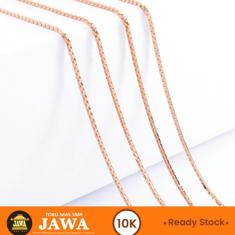 Toko Mas Jawa Kalung Polos Emas Santa Dewasa Kadar 10 Karat