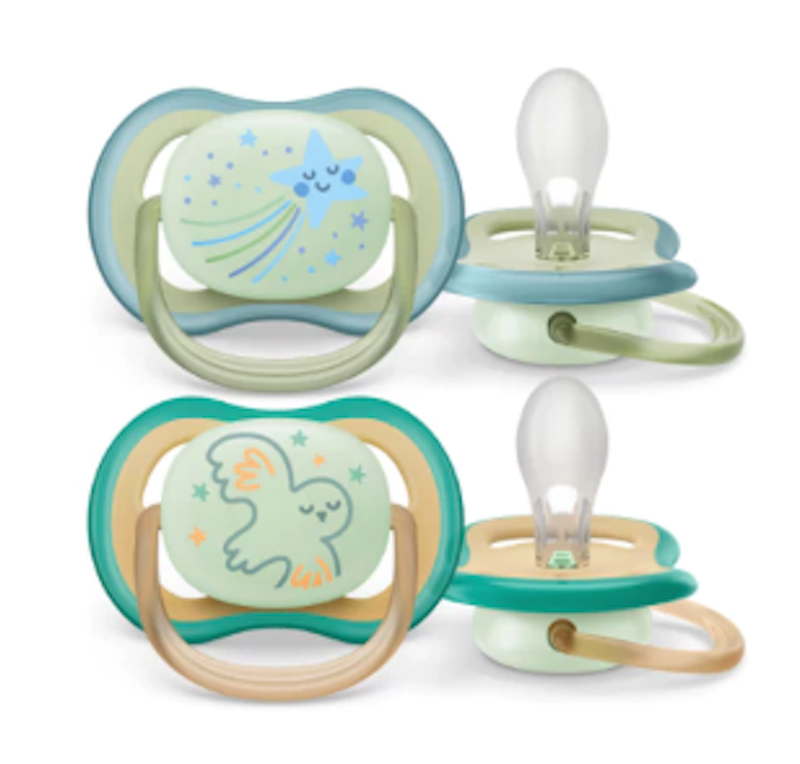 Philips Avent Soother Bayi Ultra Air Glow In The Dark 0-6M 4