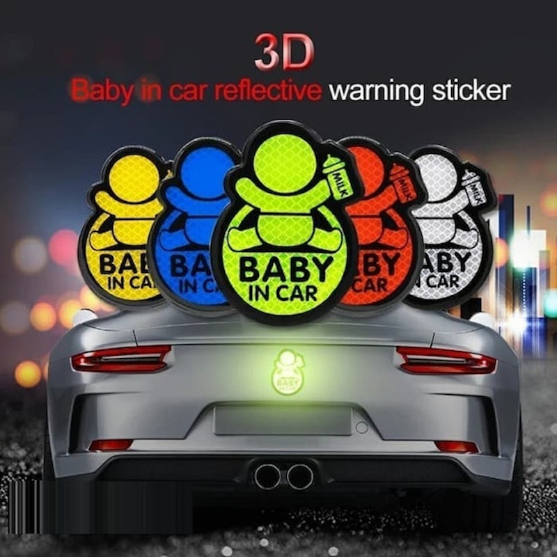3D Sticker Reflector Sign Baby In Car 2
