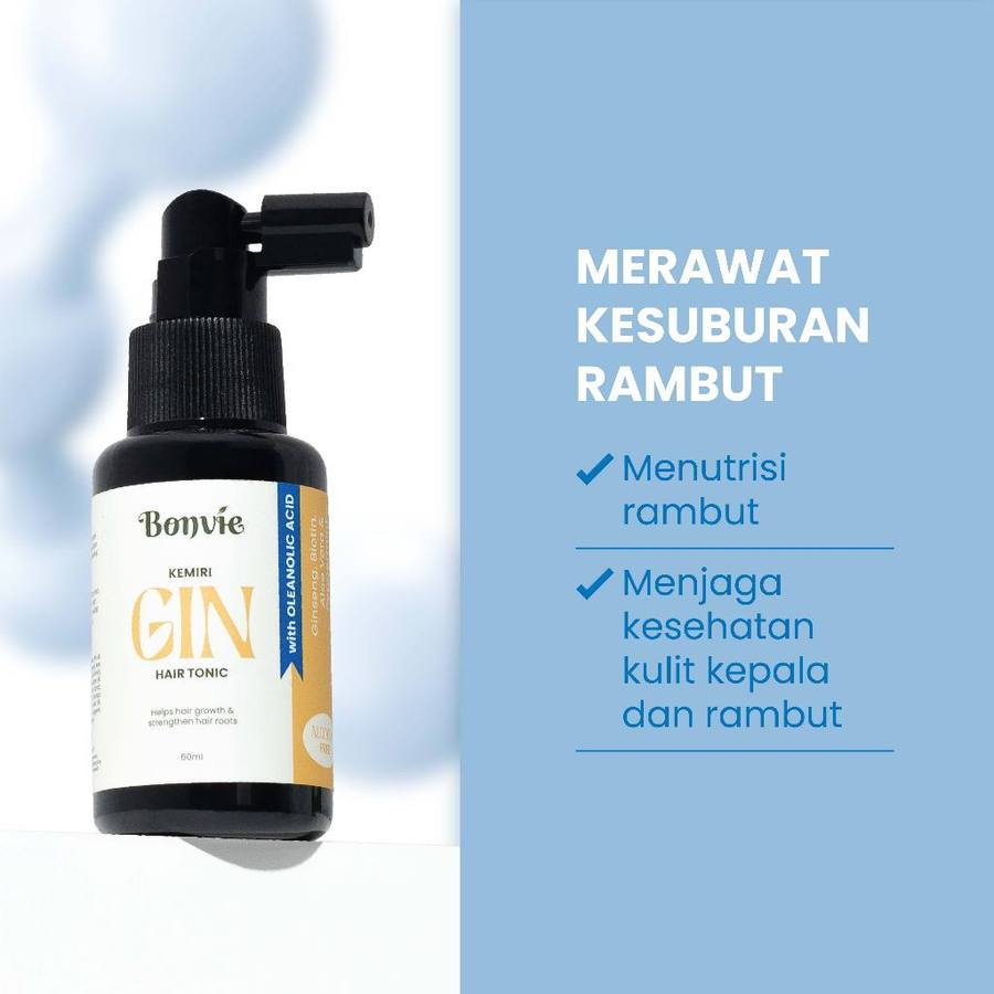 Kreasi Semangat Muda Bonvie Kemiri Gin Hair Tonic