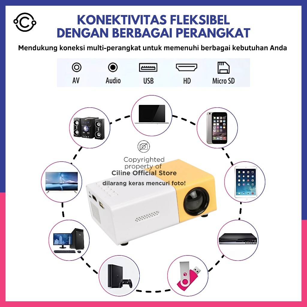  LED Mini Projector YG-300