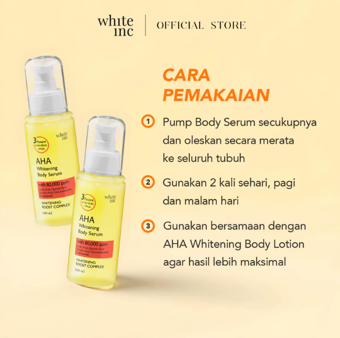 Sinar Alfa Omega White Inc AHA Whitening Body Serum