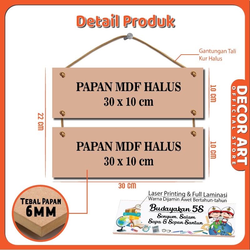 Dekorasi 2 Susun Hiasan Pintu Kelas 5