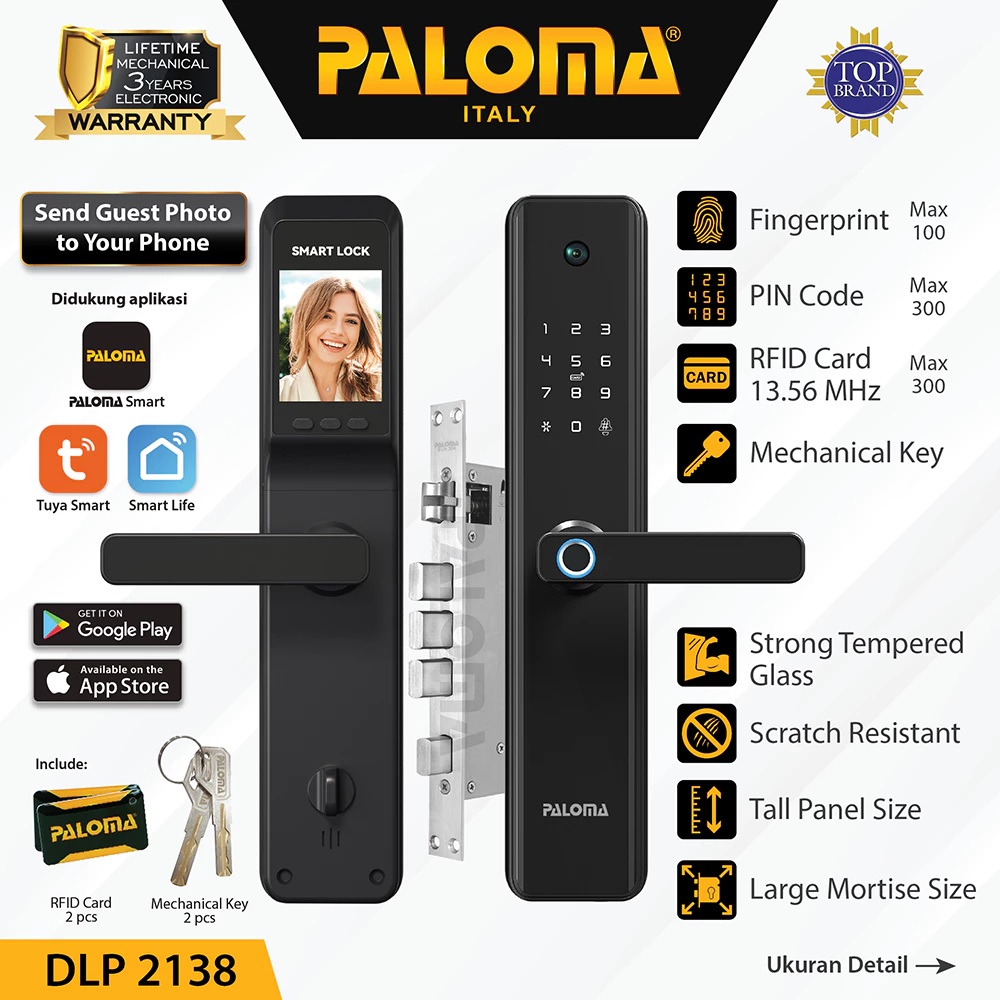 Paloma Hardware PALOMA Smart Lock Camera Door Viewer DLP 2138