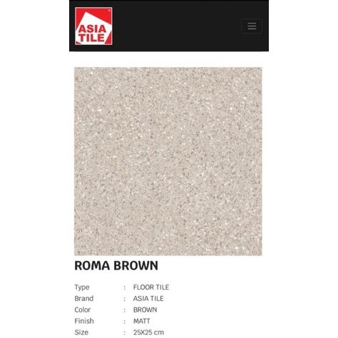 Asia Tile Roma Series Brown