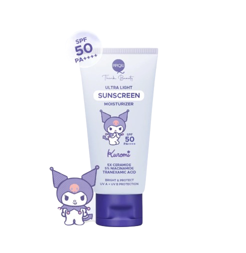 Pipiqiu Ultra Light Sunscreen Moisturizer Bright & Protect SPF 50 PA++++ KUROMI