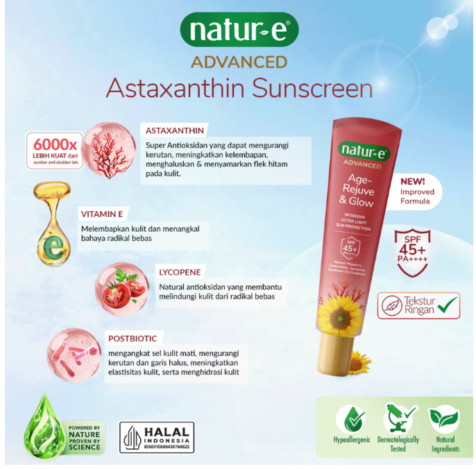 Darya-Varia Laboratoria Natur-E Advanced Age-Rejuve & Glow Intensive Ultra Light Sun Protection SPF 45+ PA++++