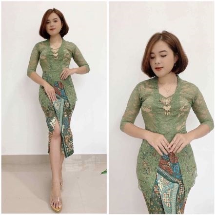 Kebaya Bali Brokat Lengan 3/4