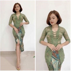 Kebaya Bali Brokat Lengan 3/4