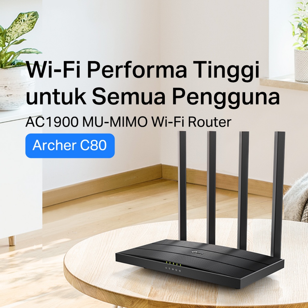 TPLink Indonesia TP-Link AC1900 MU-MIMO Wi-Fi Router Archer C80
