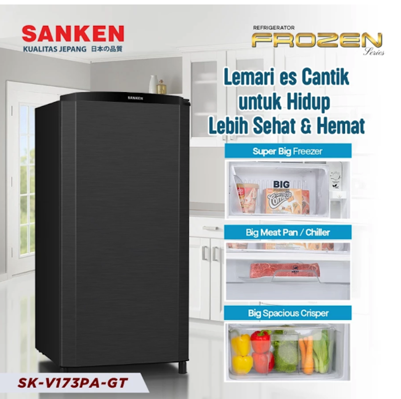 Sanken Lemari Es 1 Pintu SK-V173PA-GT
