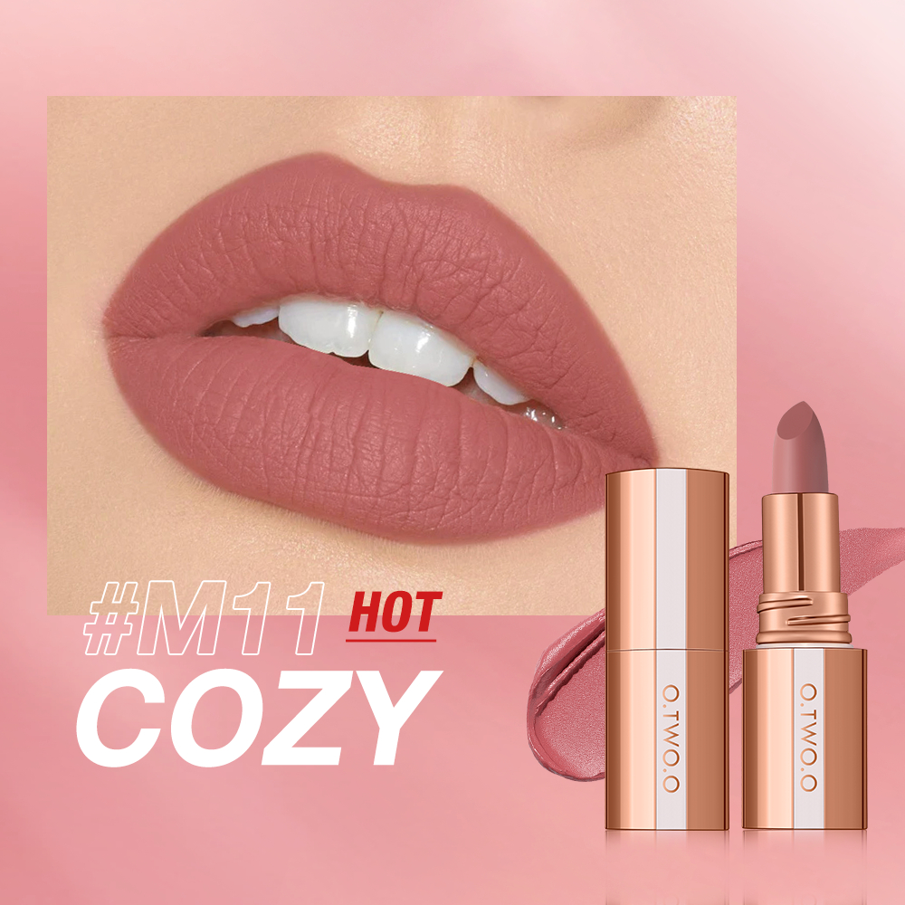 O.TWO.O Misty Kiss Lock Color Matte Lipstick M11 Cozy