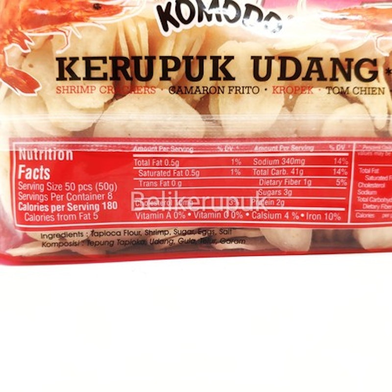 Komodo Merah Kerupuk Udang Mini 400 g 4