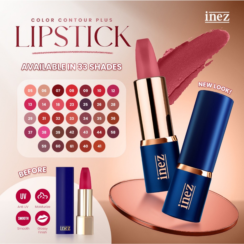 Kosmetikatama Super Indah  Inez Color Contour Plus Lipstick 07 Maroon