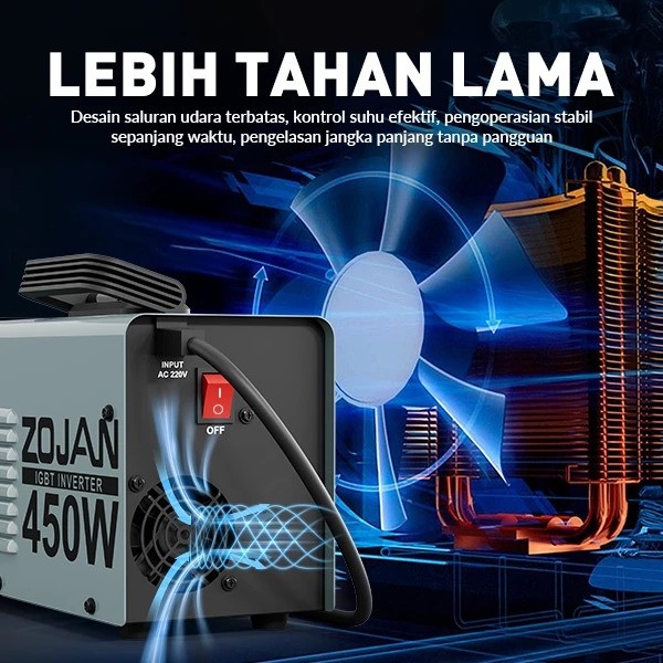 ZOJAN Mesin Las Cerdas 3in1 Inverter MIG-200LCD