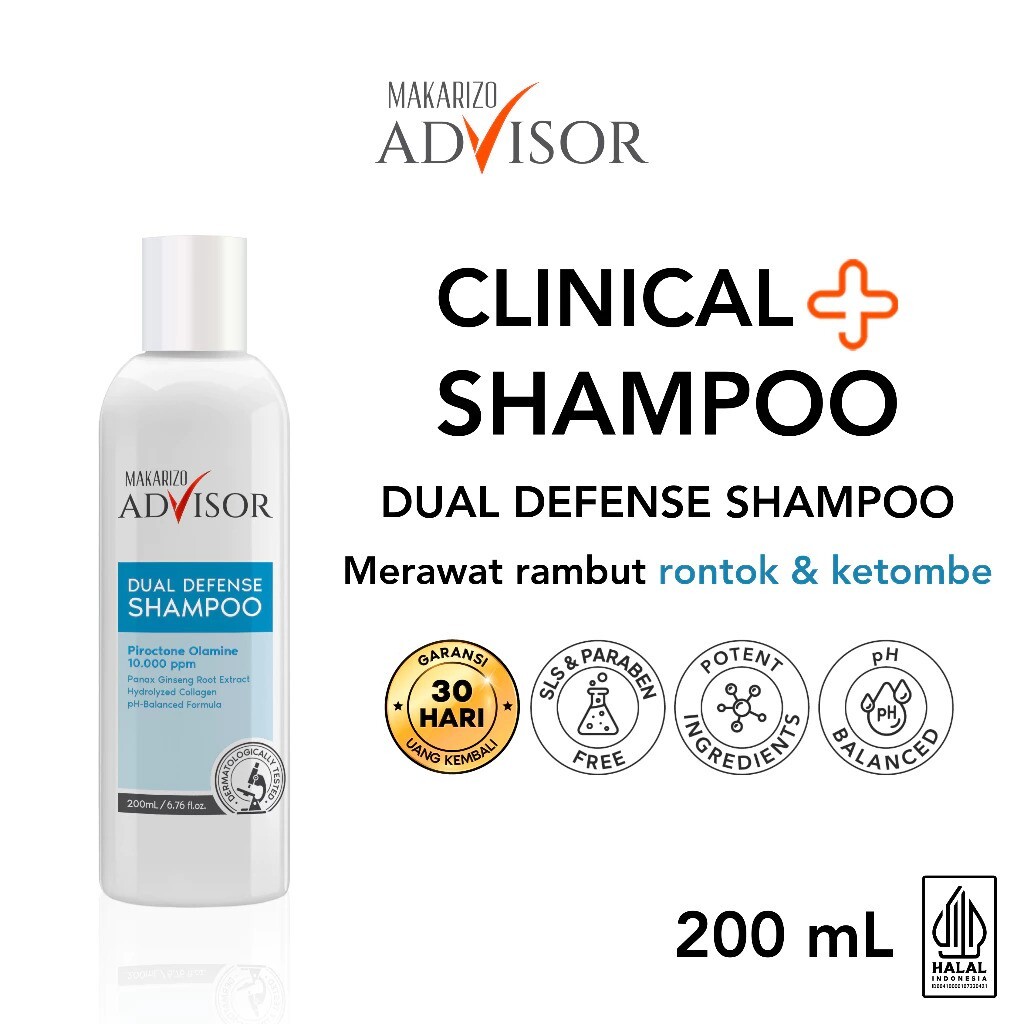 Akasha Wira International Makarizo Advisor Clinical Shampoo Dual Defense Shampoo