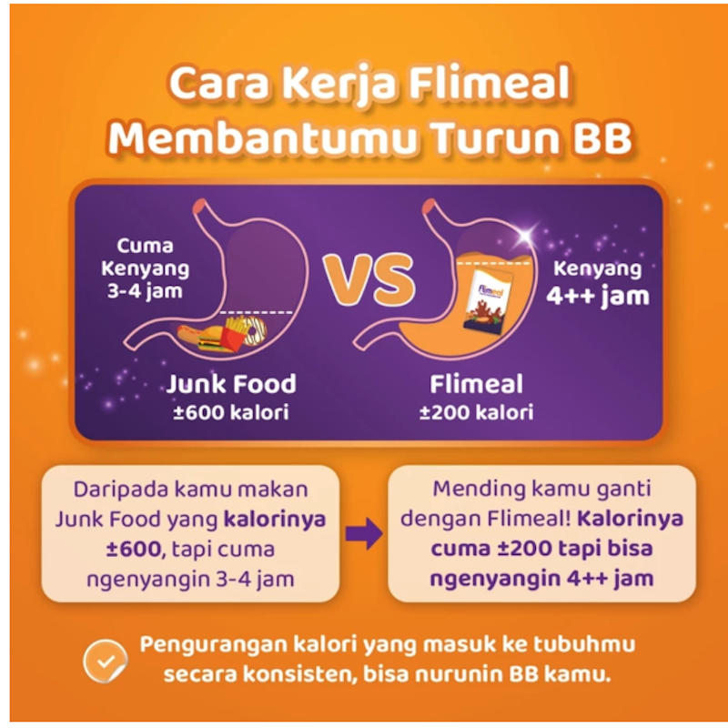 Flimeal Meal Replacement 1 Box (Isi 12 Sachet) Coklat Susu 2
