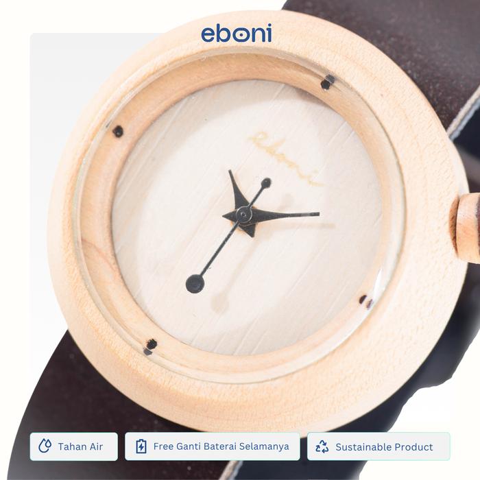 Eboni Sri Gemahloji Eboni Jam Tangan Kayu Mini Maple 1.0 Series