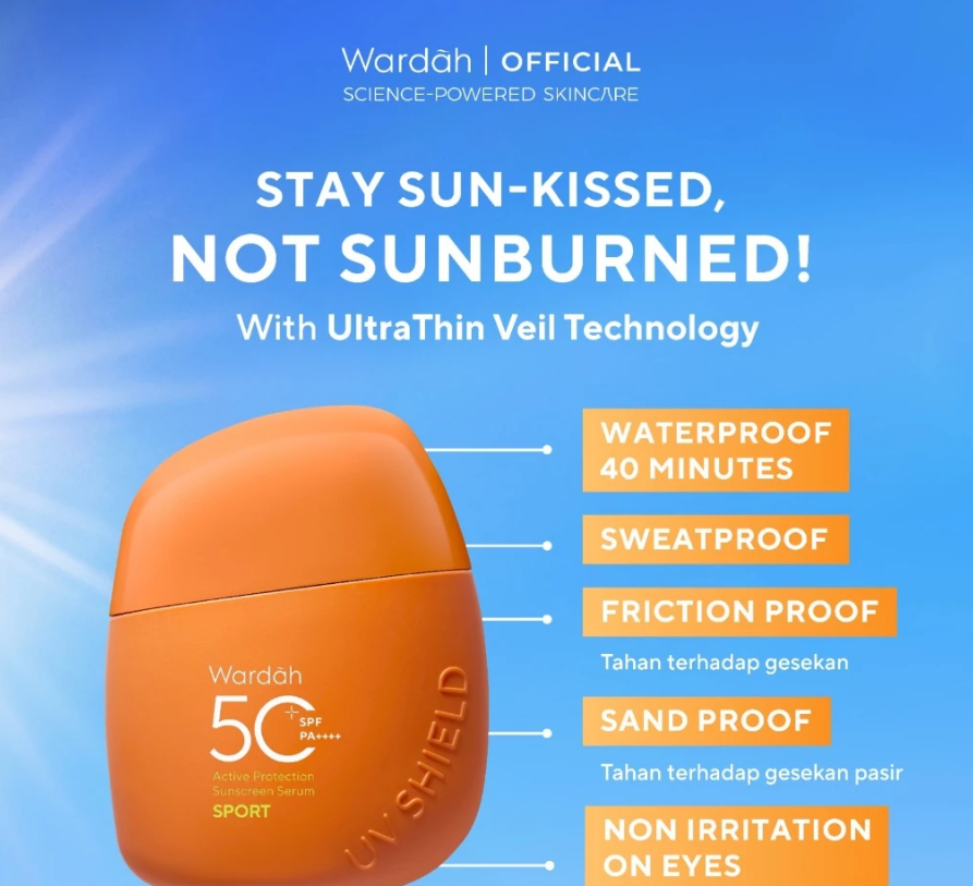 Wardah UV Shield Active Protection Sunscreen Serum SPF 50+ PA++++