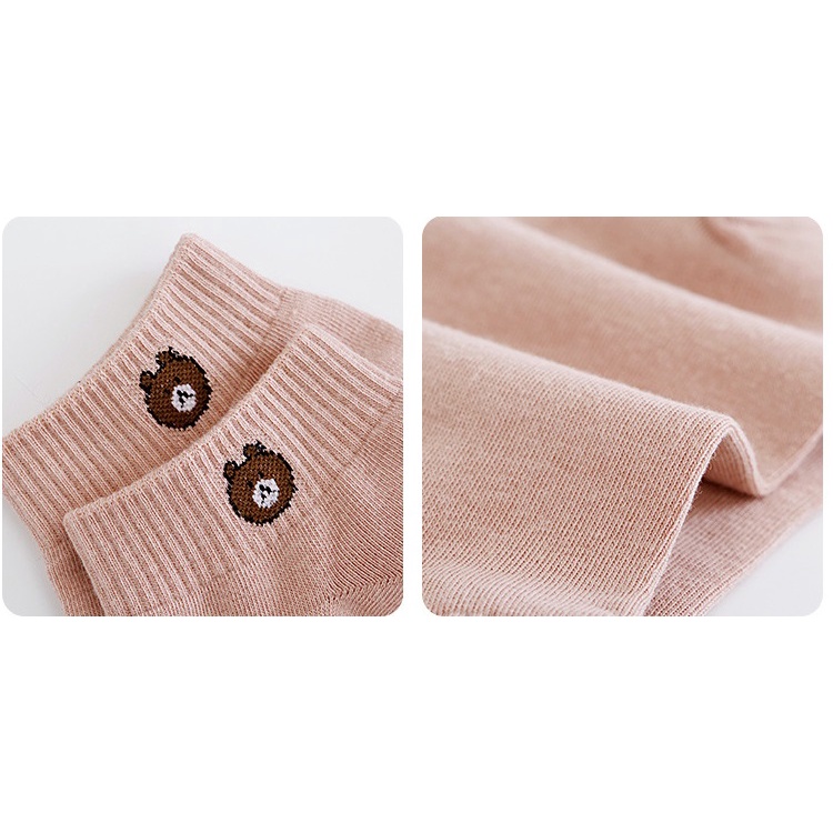 VVN Kaos Kaki Wanita Motif Beruang Korea  0022