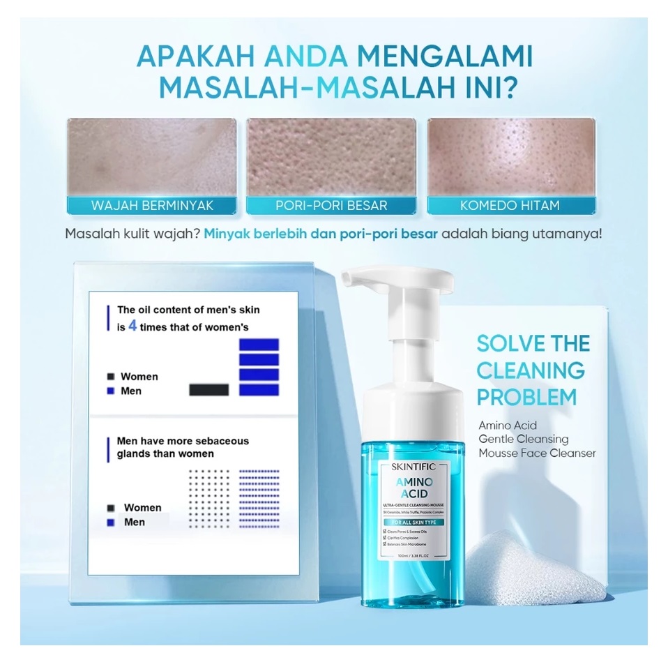 SKINTIFIC Cosmetics SKINTIFIC Amino Acid Ultra-Gentle Cleansing Mousse