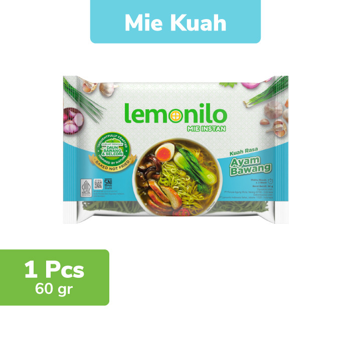 Lemonilo Indonesia Sehat Lemonilo Mie Instan Kuah Ayam Bawang