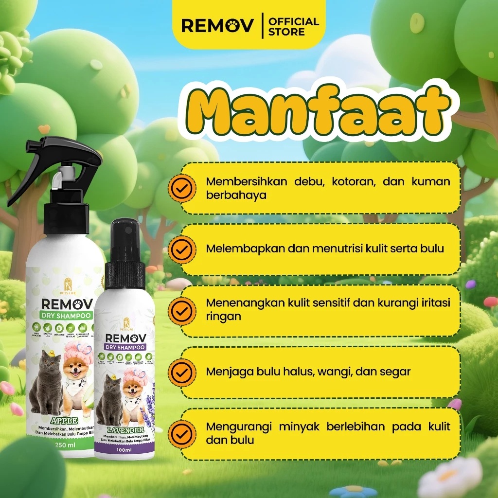 Remov Pet Dry Shampoo