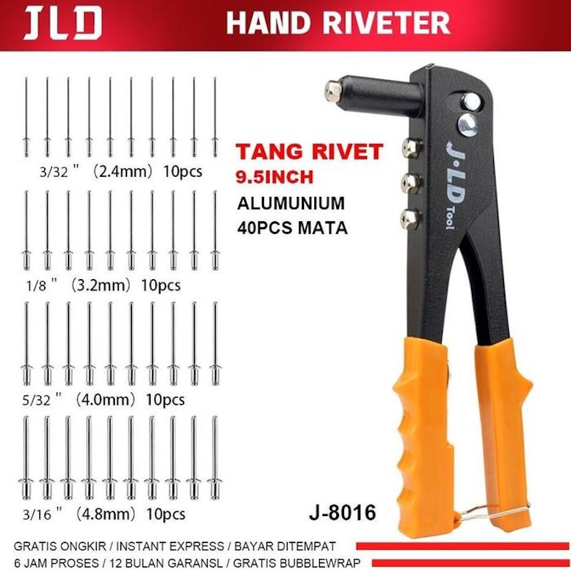 J.LD Tool Hand Riverter 9.5 Inch 5